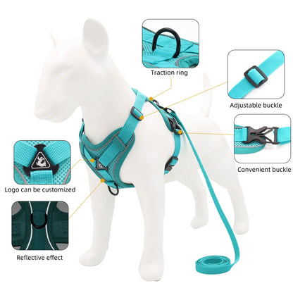 SafePaws: Reflective Escape-Proof Harness & Leash Set