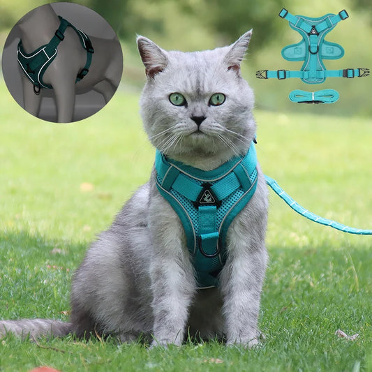 SafePaws: Reflective Escape-Proof Harness & Leash Set