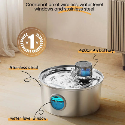 PetHydra Deluxe: Automatic Stainless Steel Water Fountain for Cats and Dogs